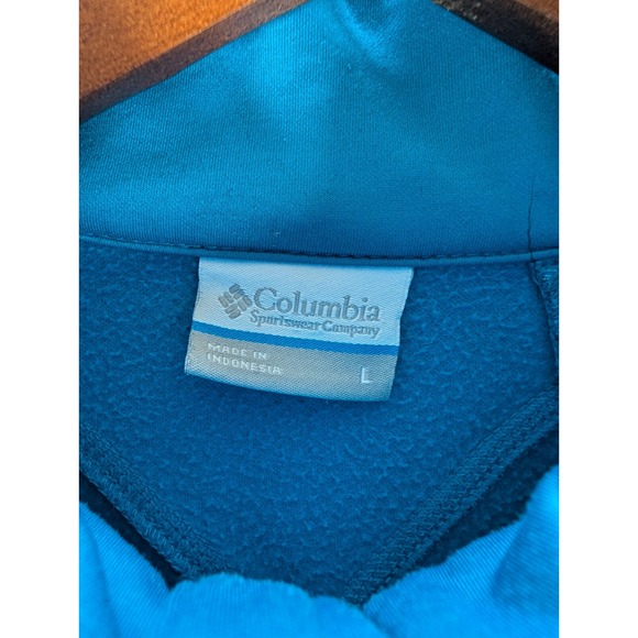 Columbia Women's Large 1/2 Zip Optic Got it Stripe Running Pullover Jacket Blue - Picture 4 of 11